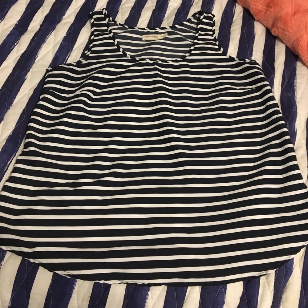 Navy & White striped tank