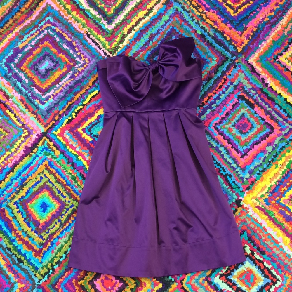 REBECCA TAYLOR Size 2 Strapless Satin Dress