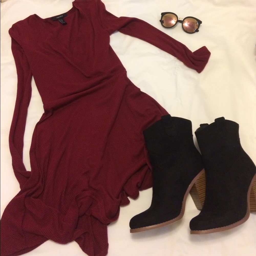 Red Skater Dress- Size Extra Small