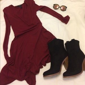Red Skater Dress- Size Extra Small