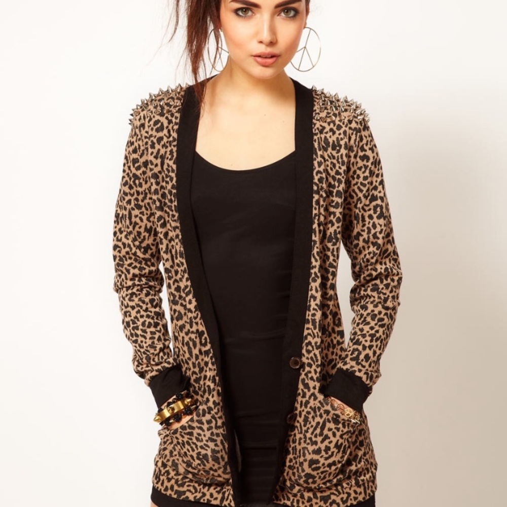 Animal print cardigan