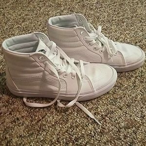 White hightop Vans