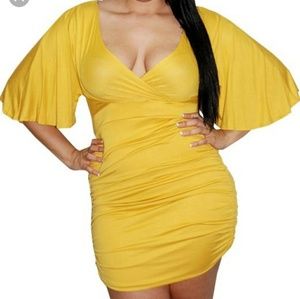 Mustard yellow dress