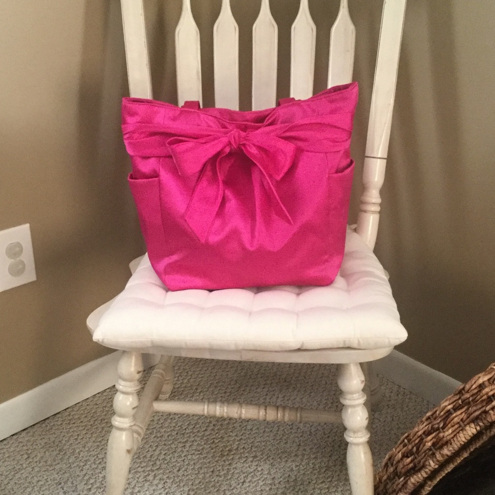 Hot Pink Satin Tote