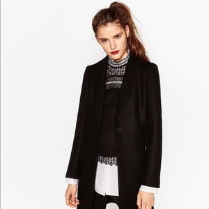 NWT Zara Black Masculine Coat