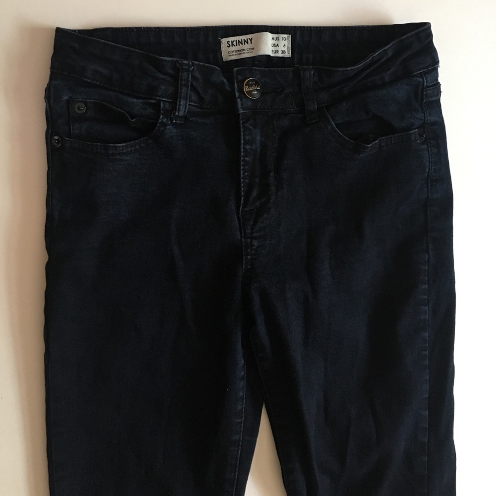 BLACK COTTON ON SKINNY JEANS