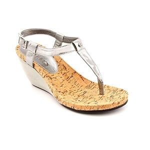 RL Metallic Wedge Sandals