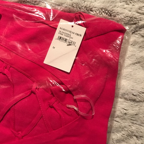 Chelsea28 Pink Lace Up Back Dress - Picture 4 of 4