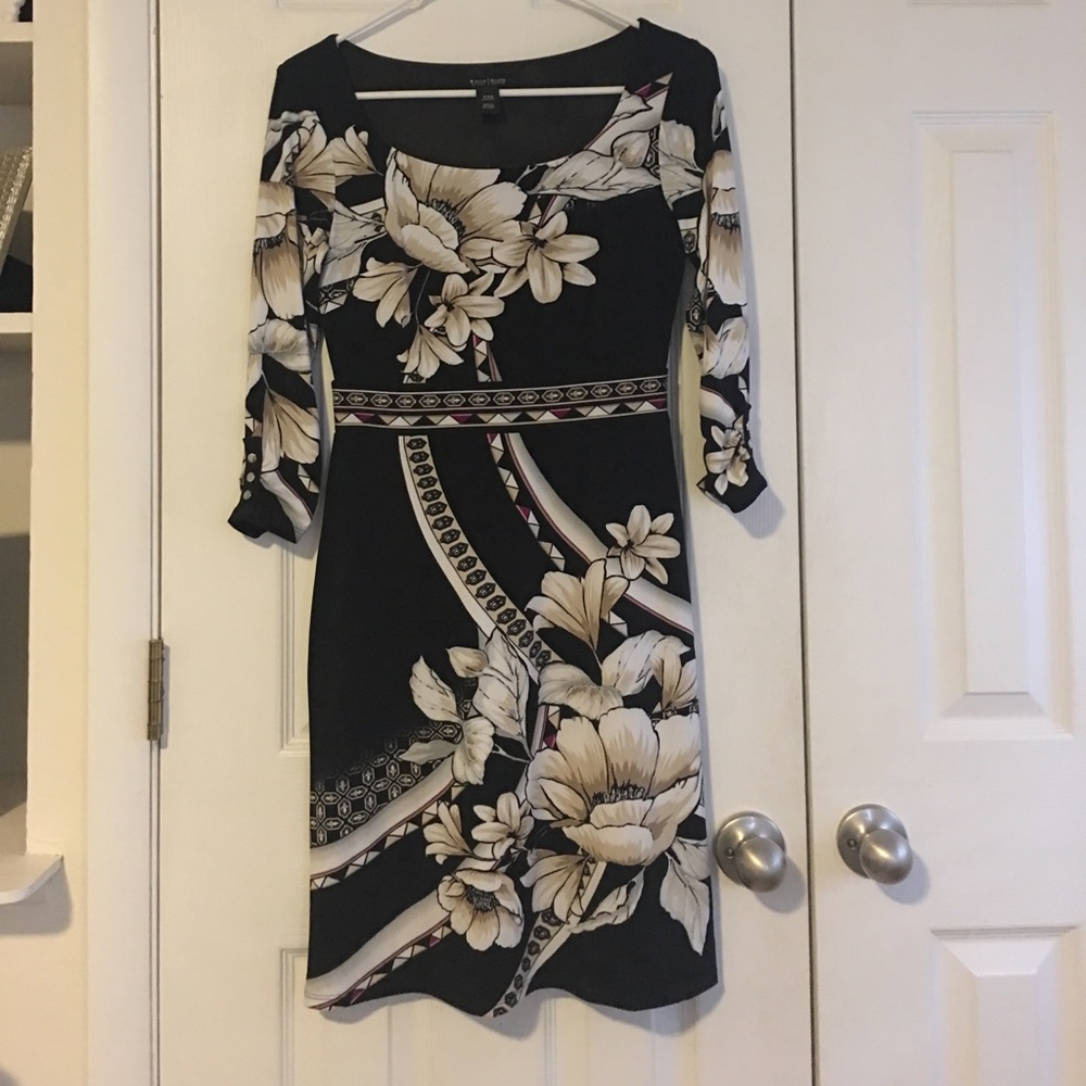 Black floral dress
