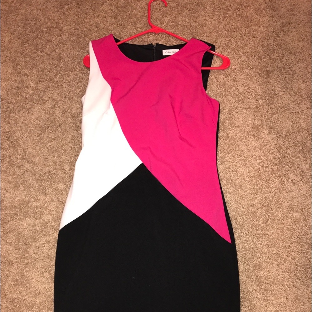Calvin Klein color block dress