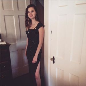 Gorgeous floor length sequin dress!