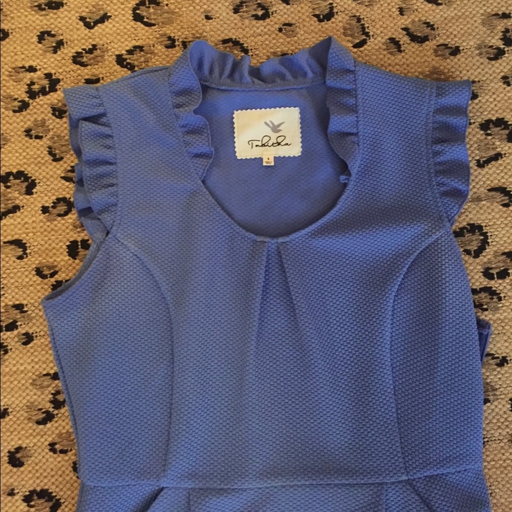 Periwinkle Ruffle Dress - Picture 2 of 3
