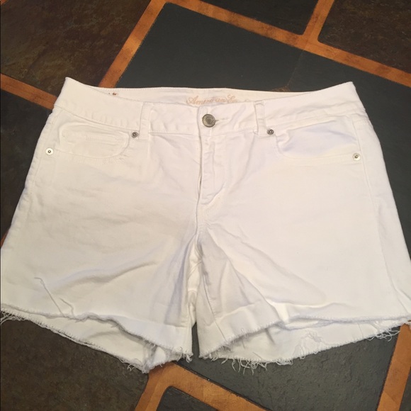 American Eagle Outfitters Pants - American Eagle White Midi Jean Shorts Sz:14