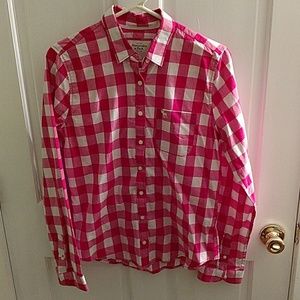 Nwt Abercrombie plaid button up shirt L