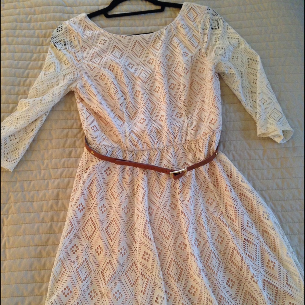 Peach Lace Dress