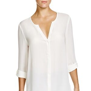 Joie Kahari Silk Georgette Blouse (white)