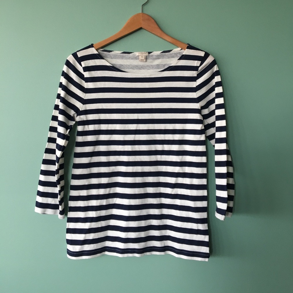 J crew striped tee XS