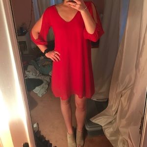 Lulu's red shift dress