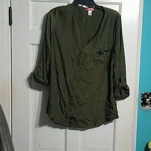 Olive green blouse