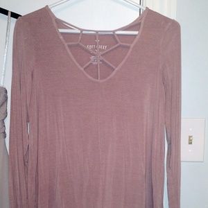 AEO soft and sexy cage front t-shirt