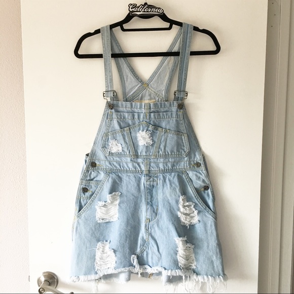 Carmar light wash denim overall skirt - Picture 3 of 7