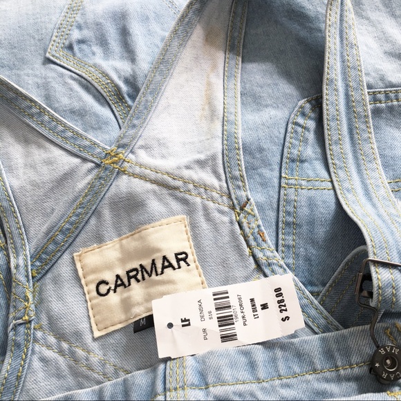 Carmar light wash denim overall skirt - Picture 5 of 7