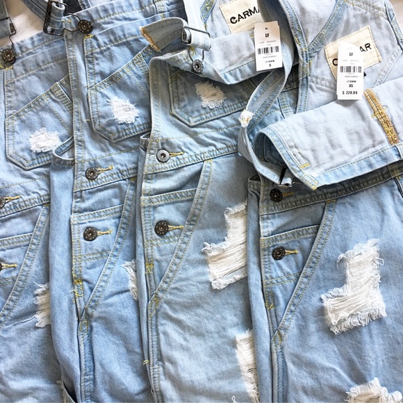 Carmar light wash denim overall skirt - Picture 6 of 7