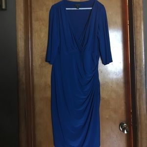 Ralph Lauren blue faux wrap dress