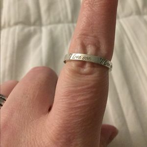 Tiffany sterling silver I Love You ring