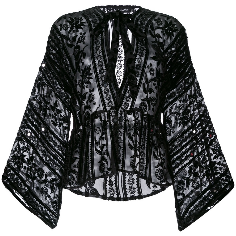 For Love and Lemons embroidered blouse