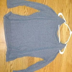 AEO Cutout Shoulder Waffle Top