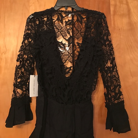 NWT Black Lace Romper - Picture 3 of 3