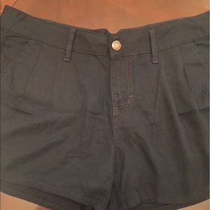 Premium Denim Pleated Shorts