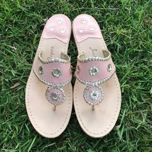 Jack Rogers Blush/Platinum Hamptons Sandal