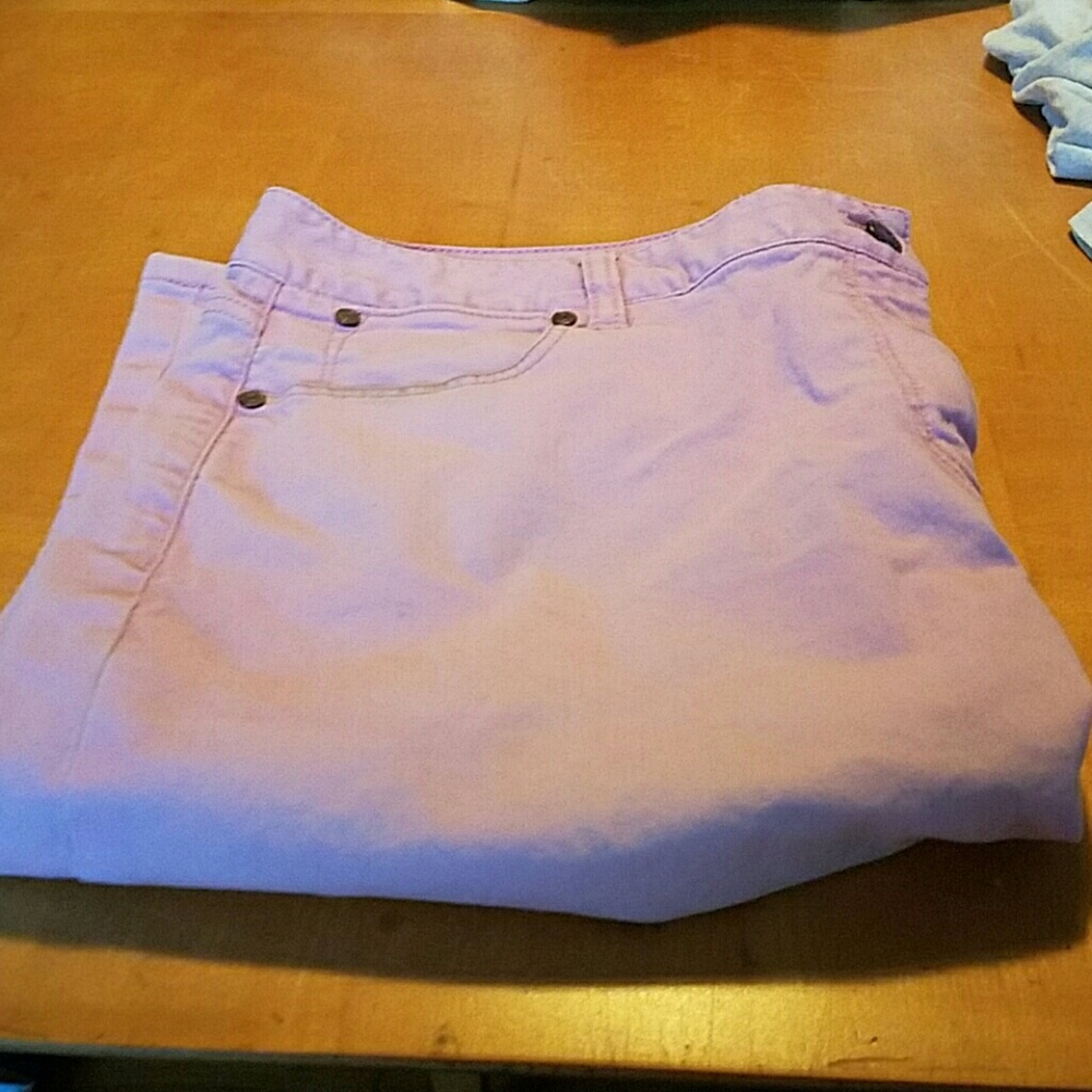 Talbots pink jean skirt size 16 womens