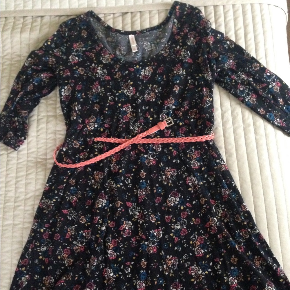 Floral Quarter Sleeve Dress