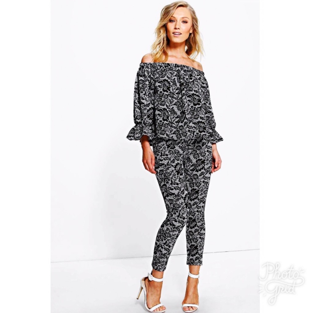 Two Piece Pant and Off Shoulder Top Set
