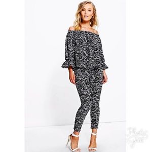 Two Piece Pant and Off Shoulder Top Set