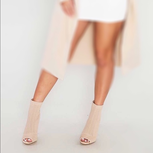 Cape Robbin Shoes - ✖️SOLD✖️🆕 CAPE ROBBIN Nude Knit Peep Toe