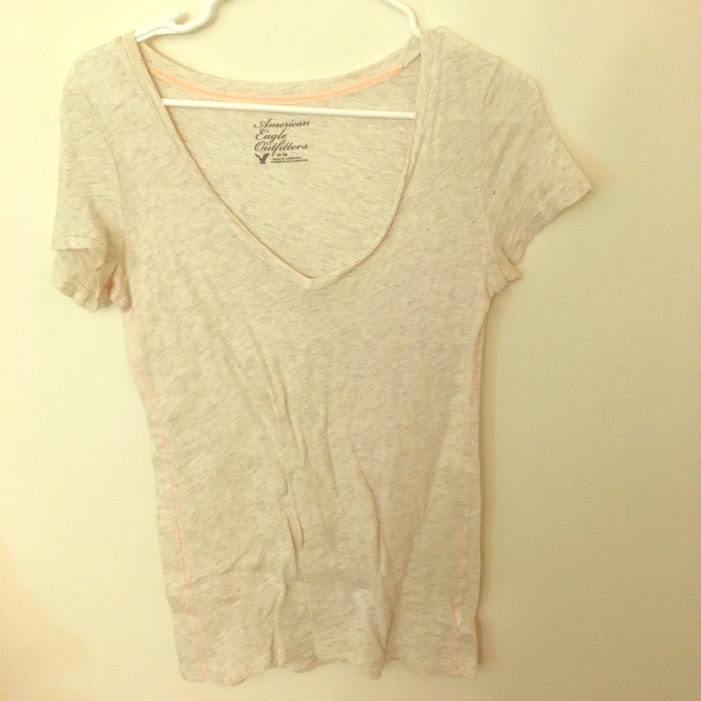Tan v neck
