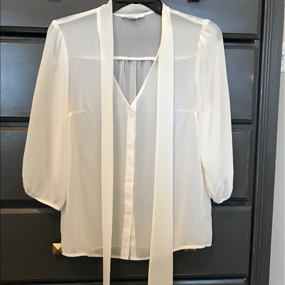 Forever21 Cream Blouse