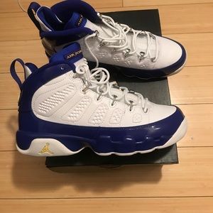 White/royal jordan 9s