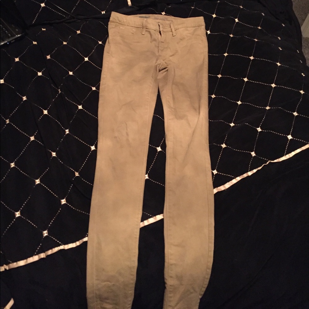 Tan skinny jeans