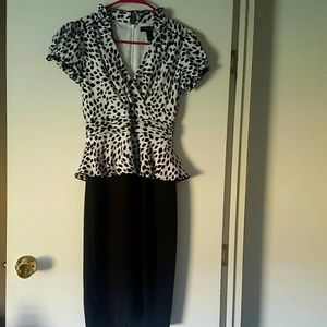 White house Black Market peplum dress