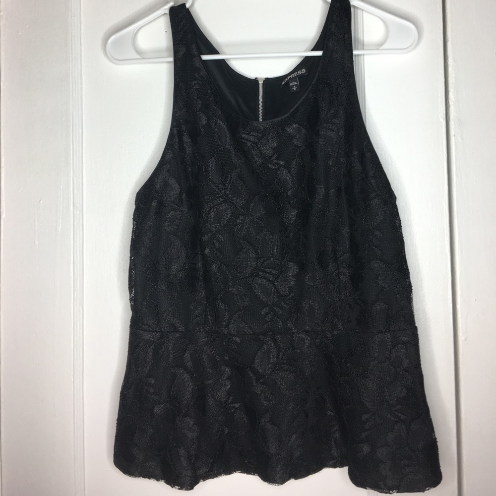 Lace black top
