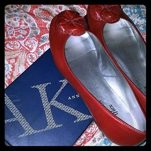 Anne Klien Dark Red iflex Flats