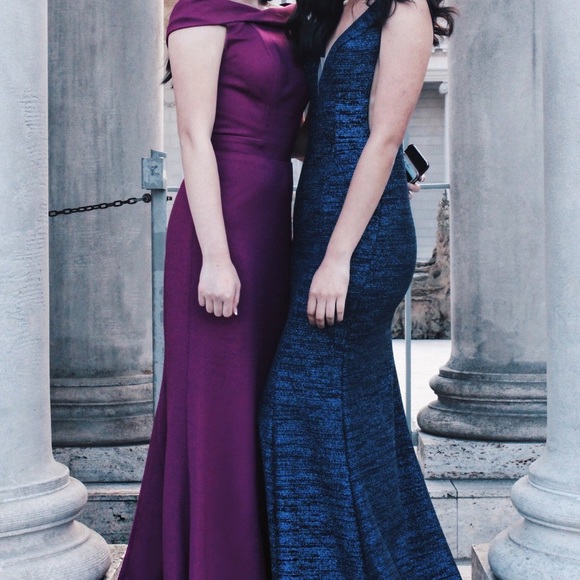 Navy Sparkly Jovani Dress - Picture 7 of 7