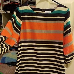 3/4 sleeve chiffon dress