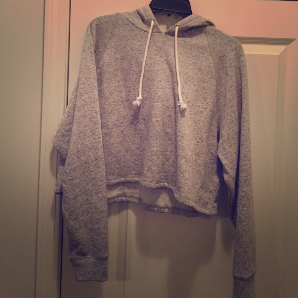 Cropped gray H&M hoodie NWOT