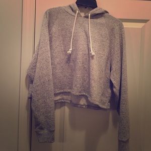Cropped gray H&M hoodie NWOT